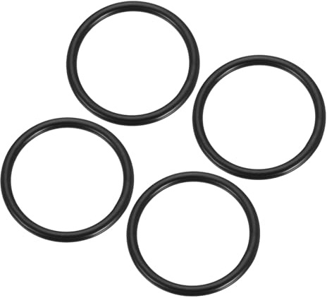 PATIKIL Metall O-Ringe 4mm x 40mm 304 Edelstahl Schwarz 4 Stück | Rundringe DIY Zubehör für Gürtel Nähen Hundehalsbänder Karabiner Gurtbänder