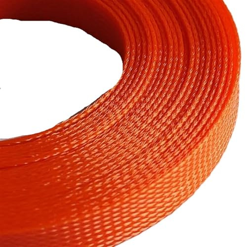 Cable Tidy Sleeve Protector Wire, Erweiterbare geflochtene Kabelhülle 2-35 mm Mehrfarbig 1 Meter(Orange,4mm)