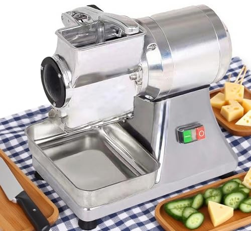 Kitchen Rallador de Queso, 40 kg/Hora Molinillo de Queso Eléctrica con Tambor Triturador de Acero, Fácil de Usar, para Rallar Queso, Pan rallado de Cacahuete