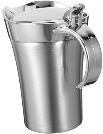 VICASKY Stainless Steel Double Insulated Sauce Boat Thermal Gravy Jug with Streamlined Spout for Smooth Pouring Professional Serving for Restaurants and Home Use