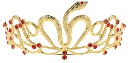 Healeved Medusa-Krone, Schlangen-Kopfschmuck, Göttinnen-Cosplay-Accessoires, Prinzessinnen-Stirnband für Damen, Weihnachtsfeier-Kostüm, Kopfschmuck, Gold