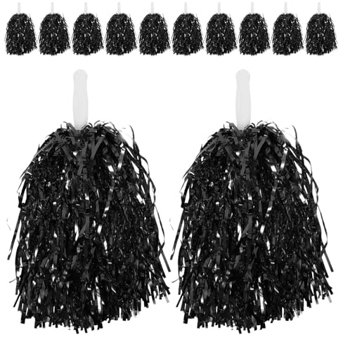 BESPORTBLE 12stücke Kleine Cheerleading-pompons mit Griff für Junge Mädchen Leicht und Wetterfest als Requisite für Sportveranstaltungen Tanzübungen und Partys