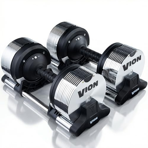 VION 24kg verstellbare Hanteln, 1-kg-Stufen, Hanteln Set, Gewichte Hantel, verstellbare Kurzhanteln, Hantelset, Dumbbell Set, Kurzhantel+set, Dumbbells, Fitnessgeräte für Zuhause, Hantel Set, Weights