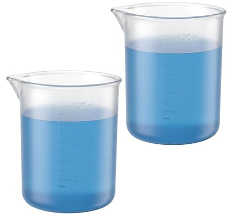 2 Pack 100ml Measuring Cup, Silicone Measuring Cups with Precision Scale