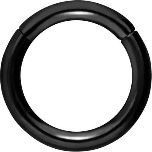 PIERCINGLINE Segmentring Clicker aus Chirurgenstahl - Piercing Ring in Gold, Silber, Rose, Schwarz oder Blau - für Nase, Septum, Ohr, Helix oder Tragus