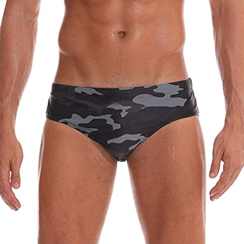 Arcweg Costume Piscina Uomo con Pad Rimovibile e Coulisse Slip e Parigamba da Bagno Pantaloni Corti Elastico a Vita Bassa Nuoto (Mimetico, M)
