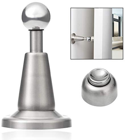 LHKJ Edelstahl Magnet Türstopper, Wandmontage Türpuffer, Silber