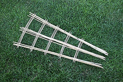 Rankhilfe aus Bambus deko, Klettergerüst aus Holz, Bambusspalier, Gitterspalier V-Form, Rankgitter für Balkon und Kletterpflanzen, Maße: ca. B 12-33 cm x H 85 cm (5)