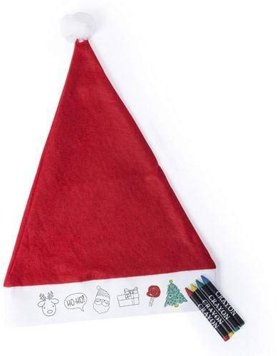 Set mit 20 Mützen, Weihnachtsmann, zum Ausmalen, originelles Geschenk für Weihnachten