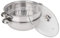 Aukson Vaporiera a 2 Strati, 27 cm / 11 Pollici Pentola per pentole in Acciaio Inossidabile Pentola a Doppia Caldaia per zuppa per fornelli in Vetro e fornelli a induzione