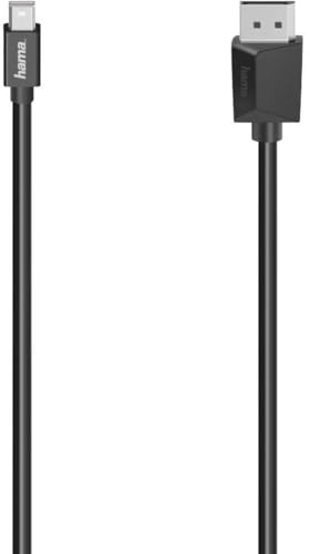 Hama Mini-DisplayPort/DisplayPort Adapterkabel Mini DisplayPort Stecker, DisplayPort Stecker 1.50m Schwarz 00200710