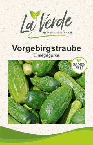 La Verde MEIN GARTEN UND ICH. Vorgebirgstraube Gurken Samen für ca. 40 Pflanzen, Einlegegurke für Freiland und Frühbeet, robust und ertragreich, Saatgut ohne Gentechnik