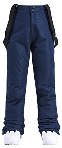Outdoor-Skihose für Herren, 35 Grad, Übergröße, elastische Taille, Winter-Skaterhose, Skifahren, Outdoor, Skihose für Damen, Dunkelblau, XXXL