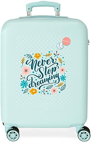 Movom Never Stop Dreaming Maleta de cabina Azul 38x55x20 cms Rígida ABS Cierre de combinación lateral 35L 2 kgs 4 Ruedas dobles Equipaje de Mano