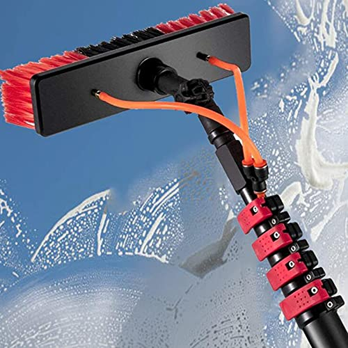 XUETAO High-strength Carbon Fiber Retractable High-altitude Cleaning Window Cleaning Brush Solar Panel Cleaning Brush Window Cleaning Pole Water Fed Brush