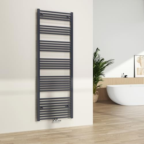 Handtuchheizkörper Mittelanschluss 1800x600 mm Badheizkörper Anthrazit Handtuchwärmer Handtuchtrockner 860 Watt