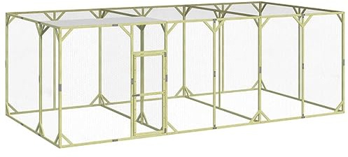 vidaXL Hühnerstall 600x300x200cm Massivholz Kiefer Imprägniert Freilaufgehege
