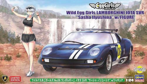 Hasegawa 652356-1/24 Wild Egg Girls Lamborghini JOTA SVR, Sasha Ilyushina - Maßstab 1:24