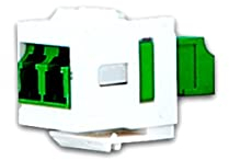 Módulo de fibra óptica Keystone LC-D Duplex OS2 cable APC verde empotrable enchufe Patch cable de fibra óptica hembra (módulo de fibra óptica 228080400 blanco)