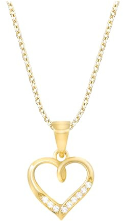 Sofia Milani - Damen Halskette 925 Silber - mit Zirkonia Steinen - Herz Anhänger