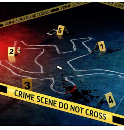 Horror-Shop Tatort Absperrset als Halloween Crime Scene Deko