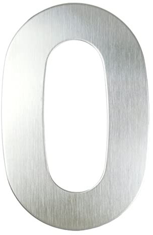 SkyjOy Numero Civico Esterno Segno Numero civico 15 cm # 0-9 Argento Esterno 6 Pollici. Segnaletica for indirizzo di casa Targa Numeri Porta Numeri Civici Esterni (Color : 0)