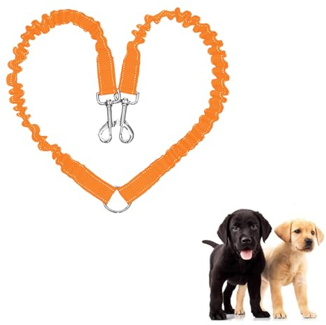 JVHLOV Hundeleine für 2 Hunde, Doppelleine Verstellbar 360°Drehbar Hundeleine, Double Dog Doppelleine Gehen Trainer Leine für Zwei Hunde, für kleine, Mittlere und Große Hunde