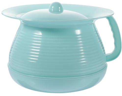 PartyKindom Portable Children S Toilet Chamber Pot with Lid Lightweight Plastic Urinal Pot for Home Use Suitable for Kids and Adults Easy to Clean Bathroom Aid