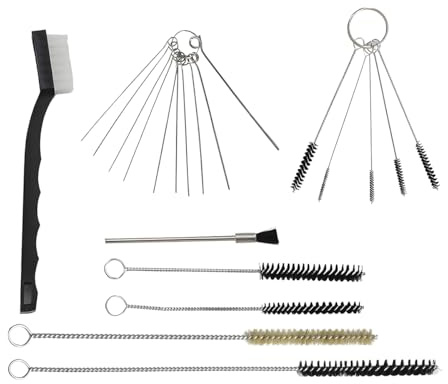 JNNJ 21 Pezzi Set di Pulizia per Pistole a Vernice, Set Spazzole Pulizia della Pistola a Spruzzo, Kit di Pulizia della Pistola a Spruzzo con Spazzola per Tubi, Spazzola per Rimuovere La Polvere