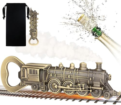 LULLEA Zug Flaschenöffner, Eisenbahn Geschenke, Dampflok Flaschenöffner Lustig, Personalisierte Geschenke für Männer Zug Fans, Vatertagsgeschenk Geburtstagsgeschenke Weihnachtsgeschenke für Männer