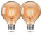 Edison Vintage Glühbirne E27, E27 LED Vintage G80 Glühbirne 4W Retro LED Lampe Warmweiss 2200K(Ersetzt 40W), Nicht Dimmbar Leuchtmittel für Nostalgie und Retro Beleuchtung im Haus Café Bar, 2 Stück
