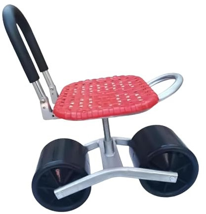 Rollsitz Für Gartenarbeit, Fahrbarer Gartensitz Gartengeräte, Rollsitz Gartenhocker Gartenhocker,Gartensitz Aus Stahl Verstellbare Sitzhöhe & Stauraum