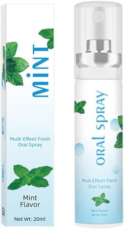 Spray Buccal Protection Halitose - Haleine Fraîche 12h - Efficacité Prouvée - Sans Sucre et Sans Alcool - 20 ml(Saveur de Menthe)