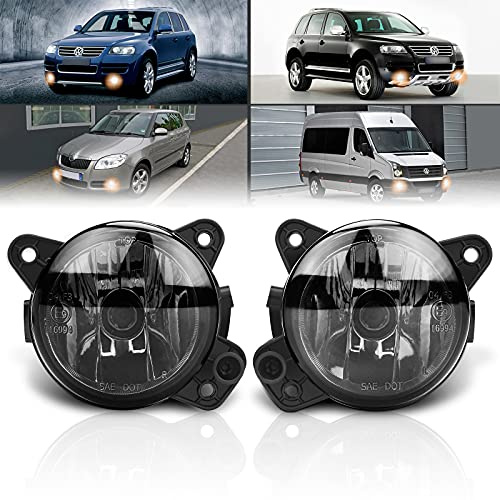 AutoBeeDen Nebelscheinwerfer für Volkswagen VW Transporter Multivan T5 (7E 7F 7J 7H), Touareg 7L, Polo 9N, Crafter 30-50 2E; Skoda Praktik, Roomster 5J, Fabia I II 1 2 (6Y2 6Y3 6Y5 542 545) (Schwarz)