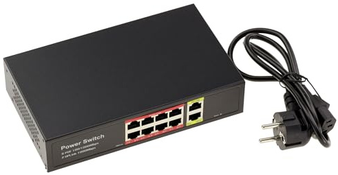 KALEA-INFORMATIQUE Switch Gigabit Ethernet per alimentazione remota PoE+ da 30W con 8 porte RJ45 downstream e 2 porte uplink