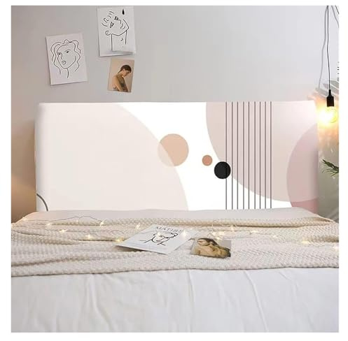180cm/150cm Copri Testiera Letto Matrimoniale Singola,Copritestiera Letto Una Piazza E Mezza Cotone Elasticizzata Fantasia,universale Copertura Per Testiera Per Letto Lavabile(Color 3,220cm/86in)
