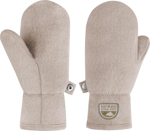 normani Kinder Merino Winterhandschuhe Fäustlinge aus 100% Merinowolle - Unisex Fäustel Strickhandschuhe Wollhandschuhe Stulpenhandschuhe für Jungen und Mädchen