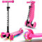 Cutemelo Monopattino Bambino Monopattino 3 Ruote con Ruote Illuminate a LED Multicolore, Monopattini con Impugnatura Regolabile in Altezza per Bambini e Bambine Dai 3 ai 12 Anni (I)