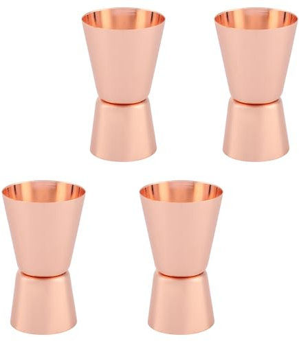 Jigger à Double Barre, 15/30ML Doseur Cocktail Cocktail Jigger en Acier Inoxydable pour Cocktail, Jigger Japonais, Tasse à Mesurer le Vin, Outil de Barre de Boisson (Lot de 4)
