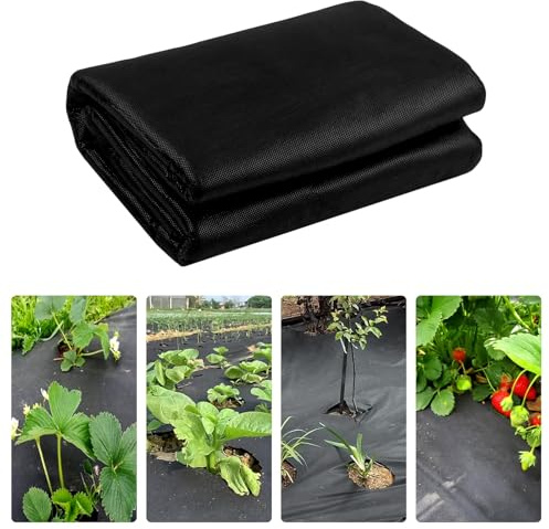 WEXFFU Unkrautflies für Garten, 1 X10m Gartenvlies Wasserdurchlässig, Unkrautvlies 1m Breit, Anti Unkrautvlies Gartenfolie zur Kontrolle des Unkrautwachstums