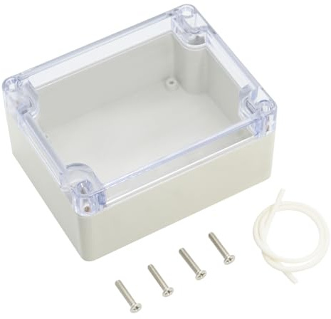 LeMotech Boîtier de jonction IP65 en plastique ABS - Étanche à l'eau et à la poussière - Avec couvercle transparent - Pour intérieur/extérieur (115x90x55mm)