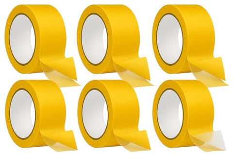 Sunrise Packaging 6 Rolls Double Sided Carpet Tape 50mm x 10m | Heavy Duty Rug Gripper | Anti Slip Floor Adhesive | No Residue | Strong Self Stick for Rugs, Hardwood, Tile & Vinyl