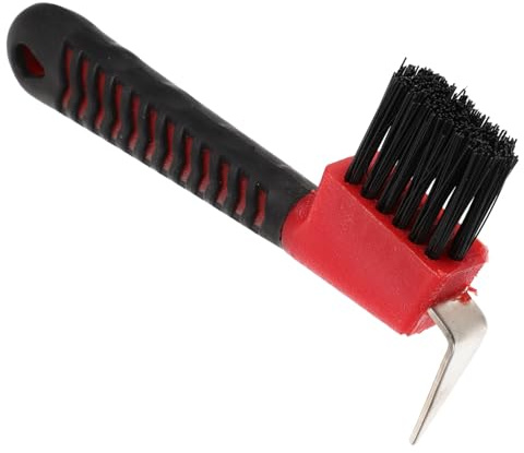 BESTonZON Deluxe Hufkratzer mit Griff und Bürste aus Rostfreiem Material Pferdehufpflege Ausrüstung für Tägliche Anwendung