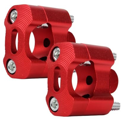 Motorcycle Handlebar Risers Off Road Motorcycle Bar Clamps Motorcycle Handlebar Clamp For 7/8 Motorbike 22mm 28mm 1 Pair Handlebar Risers Adapter(Red)