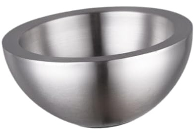 Insalatiera a doppio strato in acciaio inox ciotola da portata per feste cucina ramen 16 cm x 7,5 cm