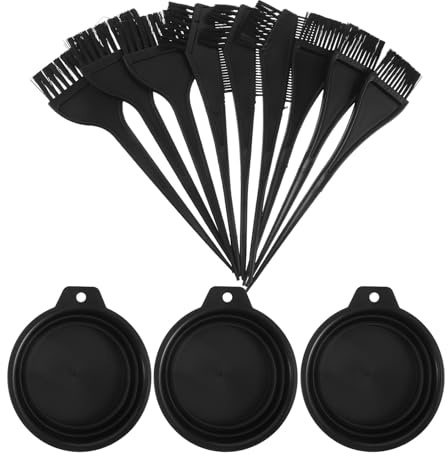 Hemobllo 3ensembles Bol Mélangeur Pour Teinture Capillaire Peigne Et Brosse Applicateurs Bol De Coloration Pliable Pour Usage Domestique Ou Professionnel
