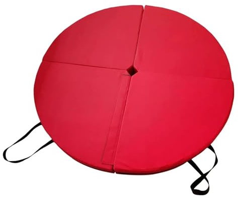 LPATEBCVU Tappetino per Pole Dance Tappetino da Yoga Rotondo, Pieghevole, for Pole Dance, Cuscino Pavimento for Danza, Tappetino Pilates, for Palestra Domestica, Allenamento Fitness al Chiuso(Red)