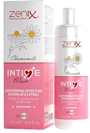 Zenix Intim Waschlotion Damen 250ml - Intimwaschlotion Frauen mit pH 4,2 - Sanfte Intimpflege & Duschgel mit Kamillenextrakt & Vitamin-Komplex für Tägliche Pflege