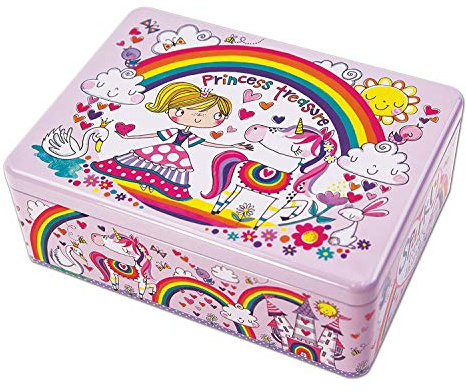 Rettangolare Decorativo Scatola per Ragazze - Principesse Treasures - Cardine Latta