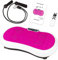 Vibrationsplatte mit Power Dehnbändern und Bluetooth Vibrationsboard Fitness und Sport zum Abnehmen für Zuhause Ultra Slim Rüttelplatte Training Vibrationsgerät Oszillation
